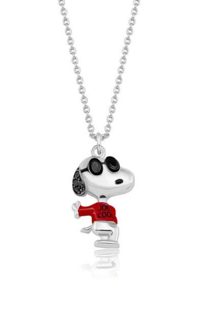Crislu X Peanuts® Joe Cool Pendant Necklace In Metallic
