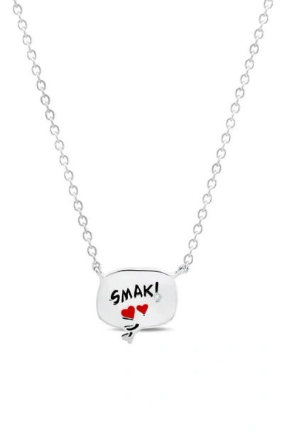 Crislu X Peanuts® Smak! Thought Balloon Pendant Necklace In Metallic