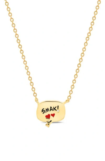 Crislu X Peanuts® Smak! Thought Balloon Pendant Necklace In Gold