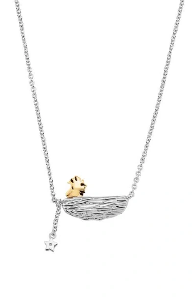Crislu X Peanuts® Woodstock's Nest Pendant Necklace In Metallic