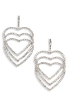 Cristabelle Crystal Open Heart Drop Earrings