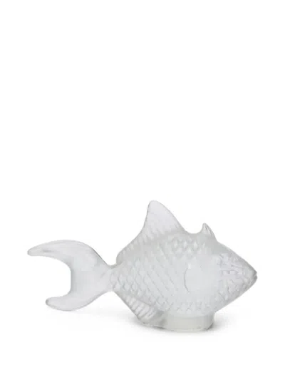 Cristal De Sèvres Baliste Fish Statue In White
