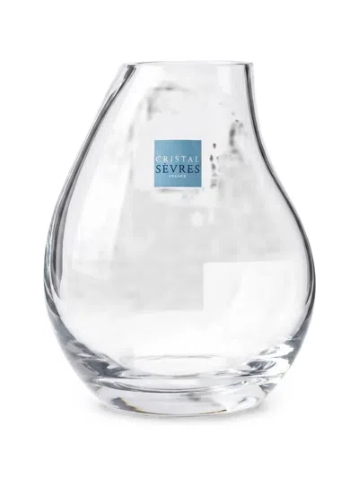 Cristal De Sèvres Drop Crystal Vase In Transparent