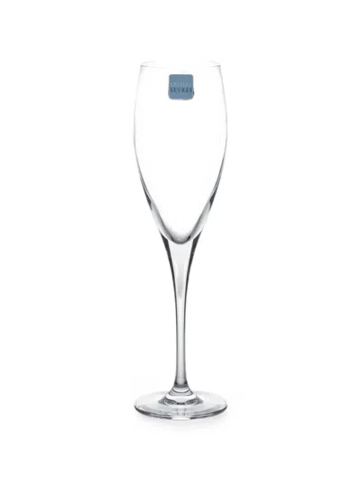 Cristal De Sèvres Pensee Flute Glasses Set (set Of Six) In Transparent