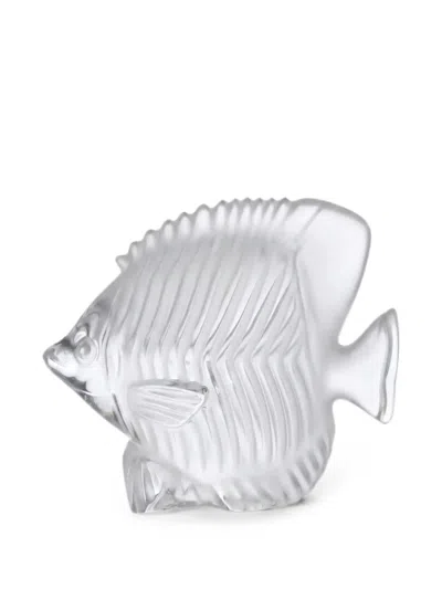 Cristal De Sèvres Ribbed-effect Crystal Statue In Transparent