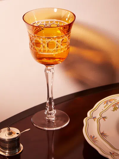 Cristallerie De Montbronn Jacquard Hand-blown Crystal Water Glass  Abask Luxury Gift