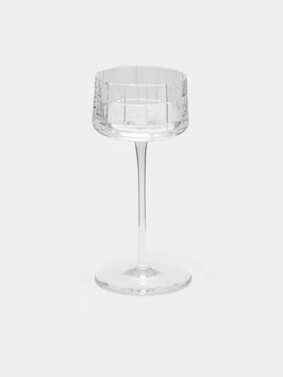 Cristallerie De Montbronn Milan Hand-blown Crystal Candle Holder In Transparent