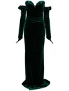 Cristallini Brigitte Maxi Dress In Green