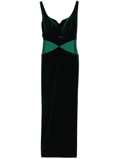 Cristallini Marlene Maxi Dress In Green