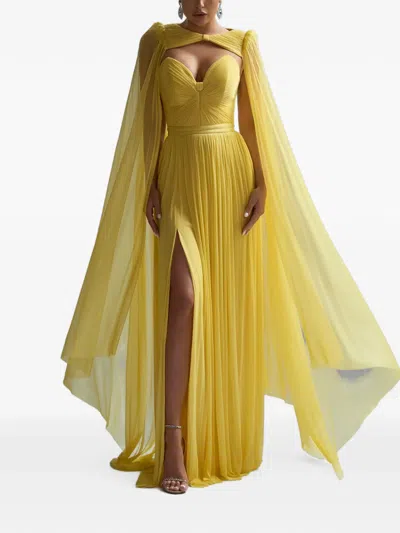 Cristallini Pandora Maxi Gown In Yellow