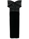 CRISTALLINI PANELLED-DESIGN MIDI DRESS
