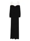 Cristallini Rafaela Long-sleeves Maxi Dress In Black