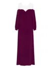 Cristallini Rafaela Long-sleeves Maxi Dress In Purple