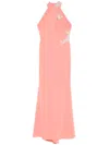 Cristallini Stretch-crepe Maxi Dress In Orange