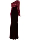 Cristallini Zephyra Maxi Dress In Bordeaux