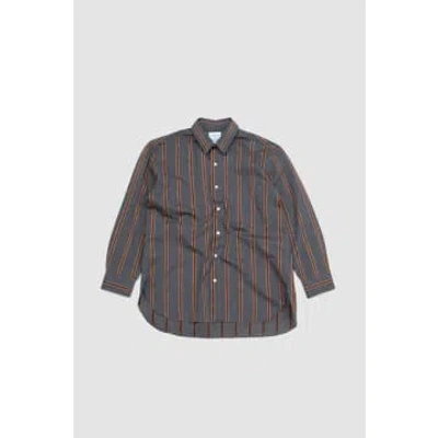 Cristaseya Handmade Men's Shirt Striped Black/noisette