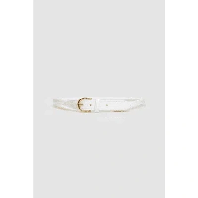 Cristaseya Leather Belt White