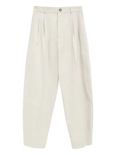 Cristaseya Pleated Trousers In White