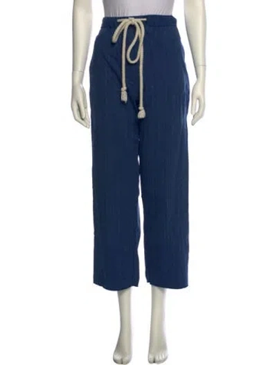 Pre-owned Cristaseya Straight Leg Pants In Blue