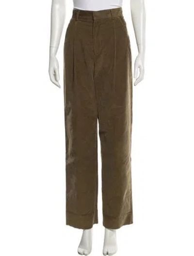 Pre-owned Cristaseya Straight Leg Pants In Brown