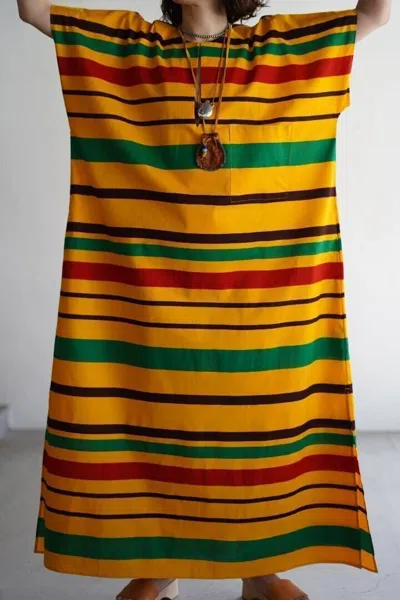 Pre-owned Cristaseya Summer Kaftan Caftan Dress Onepiece Good S Free Size In Multicolor