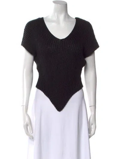 Pre-owned Cristaseya V-neck Sweater W/ Tags In Black