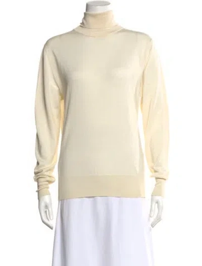 Pre-owned Cristaseya Wool Turtleneck Sweatshirt In Neutral