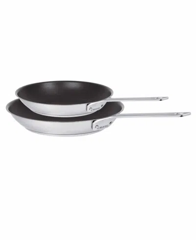CRISTEL 1826 2-PC. NONSTICK STAINLESS STEEL FRYPAN SET