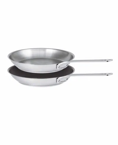 Cristel 1826 2-piece Stainless Steel Mixed 10" Frying Pan Set In No Color