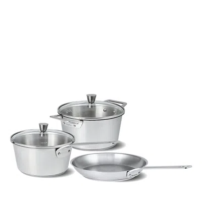Cristel 1826 Collection 5 Pc. Stainless Steel Cookware Set In Silver