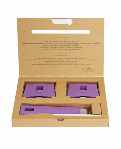 Cristel 3-pc. Set Lavender Removable Pot & Pan Handles In Black Currant