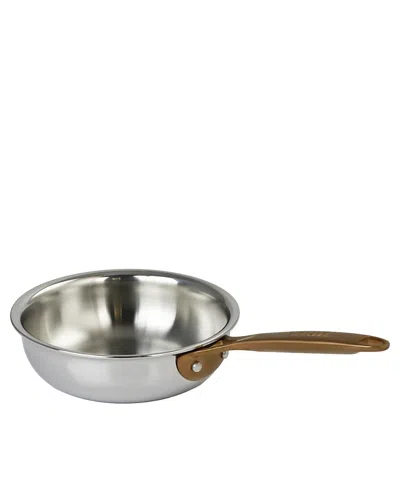 Cristel Castel Pro 3-ply Mini Skillets With Antique Brass Handle, 4 In Silver