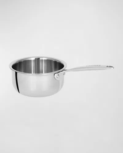 Cristel Castel Pro Mini Fixed-handle Saucepan, 0.6 Qt In Silver
