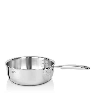 Cristel Castel Pro Ultraply 2 Qt. Saucepan In Metallic