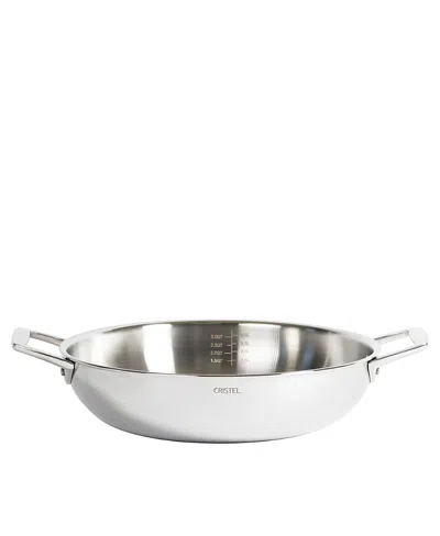 Cristel Castel' Pro Ultraply 2 Side Handles Deep Frying Pan, 8 In Silver