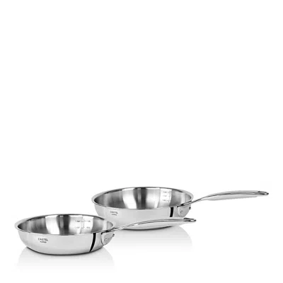 Cristel Castel Pro Ultraply 2-piece Frying Pan Set In Metallic
