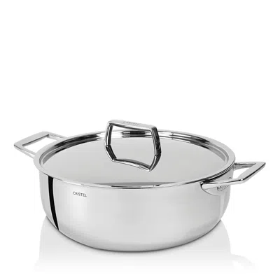 Cristel Castel Pro Ultraply 6 Qt. Stewpan In Silver