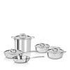 Cristel Castel' Pro 9-piece Cookware Set In Silver