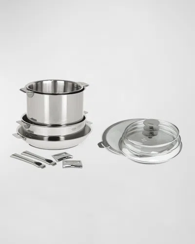 Cristel Casteline 12-piece Stainless Steel Cookware Set In Silver