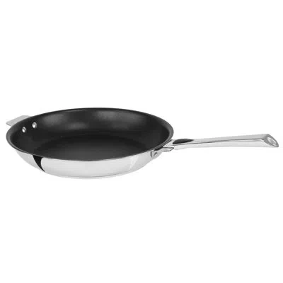 Cristel Casteline Non-stick Specialty Pan In Stainless Steel,black