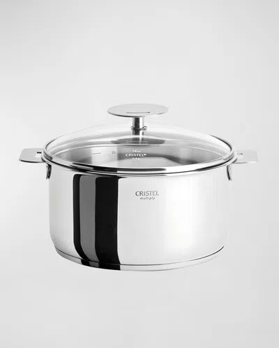 Cristel Casteline Saucepan With Domed Lid, 2-quart In Silver