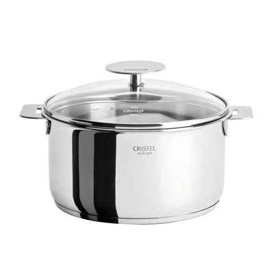 Cristel Casteline Standard Pot With Lid In Silver