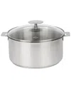 Cristel Mutine Satin 4qt Stewpan With Lid And Removable Handle H In Silver