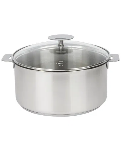 CRISTEL CRISTEL MUTINE SATIN 4QT STEWPAN WITH LID AND REMOVABLE HANDLE H