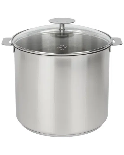 CRISTEL CRISTEL MUTINE SATIN 7.5QT STOCKPOT WITH LID AND REMOVABLE HANDLEL