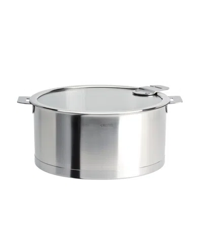 Cristel Stainless Steel 1 Quart Strate Saucepan With Lid In Silver