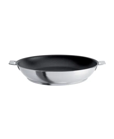 Cristel Stainless Steel 10" Strate Non-stick Frying Pan In Silver