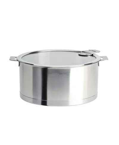 Cristel Stainless Steel 3 Quart Strate Saucepan With Lid In Silver