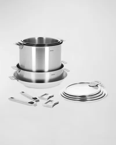 Cristel Strate 13-piece Cookware Set In Silver