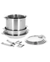 Cristel Strate 13-piece Stainless Steel Cookware Set In Silver